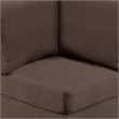 Remy 32 Inch Modular Corner Sofa Chair- Soft Brown Chenille- Solid Wood