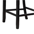 Sie 24 Inch Counter Height Chairs-Set of 2-Nailhead Trim-Gray Fabric-Black Wood