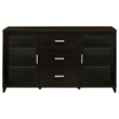 TV Entertainment Center- Console- 2 Media Towers- Bridge- Cappuccino Brown