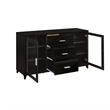 TV Entertainment Center- Console- 2 Media Towers- Bridge- Cappuccino Brown
