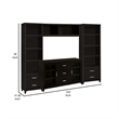 TV Entertainment Center- Console- 2 Media Towers- Bridge- Cappuccino Brown