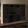 TV Entertainment Center- Console- 2 Media Towers- Bridge- Cappuccino Brown