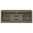 TV Entertainment Console with 2 Media Tower- 8 Compartments- Driftwood Gray