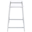 Ani 24 Inch Counter Height Stool Set of 2- Acrylic Clear- Chrome Metal