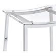 Ani 24 Inch Counter Height Stool Set of 2- Acrylic Clear- Chrome Metal