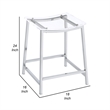 Ani 24 Inch Counter Height Stool Set of 2- Acrylic Clear- Chrome Metal
