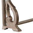 Gia Sofa Table- 50 Inch Rectangular- Carved Details- Brown Solid Wood