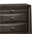 Simo Nightstand- Spacious Top- Metal Knobs- 3 Drawers- Gray Solid Wood