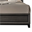 Erica Twin Size Bed- Gray and Black Wood Finish- Panel Style Headboard