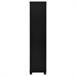 Janice Media Tower Bookcase- 3 Shelves- 1 Storage Cabinet-  Black Finish