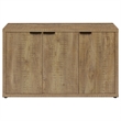 Azia Accent Cabinet- 47 Inch with 3 Doors- Shelves- Mango Brown Wood