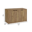 Azia Accent Cabinet- 47 Inch with 3 Doors- Shelves- Mango Brown Wood