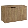 Azia Accent Cabinet- 47 Inch with 3 Doors- Shelves- Mango Brown Wood