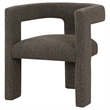 Hellen Accent Side Chair- Fully Upholstered Chocolate Brown Boucle Fabric