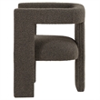 Hellen Accent Side Chair- Fully Upholstered Chocolate Brown Boucle Fabric
