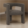 Hellen Accent Side Chair- Fully Upholstered Chocolate Brown Boucle Fabric