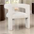 Hellen Accent Side Chair- Fully Upholstered in Soft White Boucle Fabric