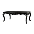 Roche Coffee Table- 53 Inch- Classical Cabriole Legs- Dark Brown Solid Wood