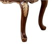 Saili Coffee Table- Gold Carvings- 48 Inch- Cabriole- Tobacco Brown Wood