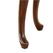 Saili Side End Table- Gold Carvings- 29 Inch- Cabriole- Tobacco Brown Wood