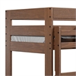 Twin/Twin Bunk Bed with Ladder- Brazilian Pine- Solid Wood- Mahogany