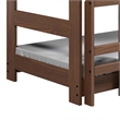 Twin/Twin Bunk Bed with Ladder- Brazilian Pine- Solid Wood- Mahogany