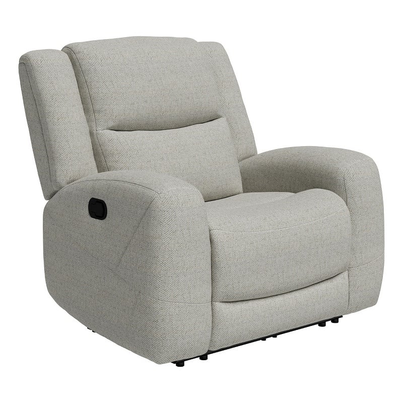 Gira Manual Recliner Chair with Contour Armrest- Wood Frame- Beige Fabric