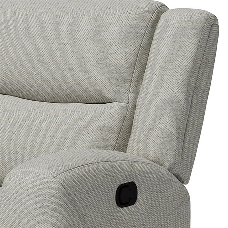 Gira Manual Recliner Chair with Contour Armrest- Wood Frame- Beige Fabric