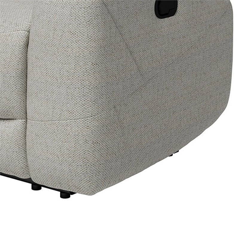 Gira Manual Recliner Chair with Contour Armrest- Wood Frame- Beige Fabric