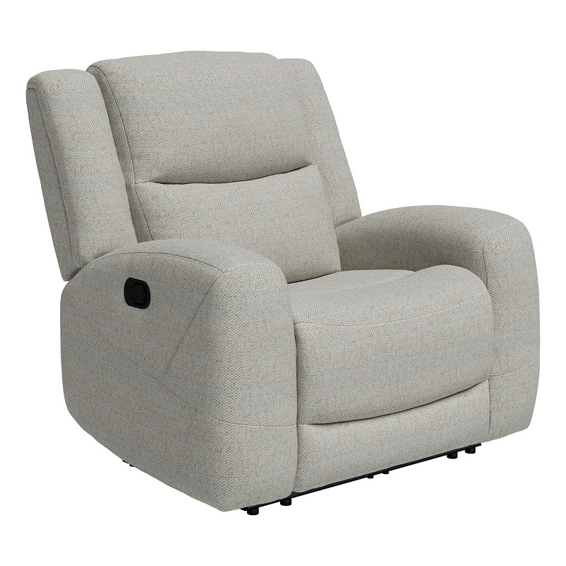 Gira Manual Recliner Chair with Contour Armrest- Wood Frame- Beige Fabric
