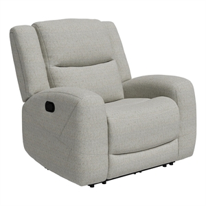 Gira Manual Recliner Chair with Contour Armrest- Wood Frame- Beige Fabric