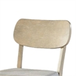 Kene Dining Side Chair Set of 2- Contour Back- Tapered Legs- Gray Fabric