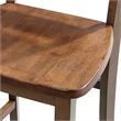 Lasie 5 Piece Dining Table Set- 4 Chairs- Slatted Backs- Brown Solid Wood