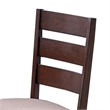 Yuzi Dining Chair Set of 2- Ladder Back- Cherry Brown Solid Wood