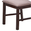 Yuzi Dining Chair Set of 2- Ladder Back- Cherry Brown Solid Wood