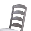 Winie Dining Side Chair Set of 2- Carved- Ladder Back- Light Gray Wood