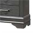Jean Nightstand- 2 Drawers- Curved Frame- 24 Inch Dark Gray Solid Wood
