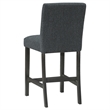 Alora Counter Height Dining Chair Set of 2- Black Boucle- Charcoal Gray
