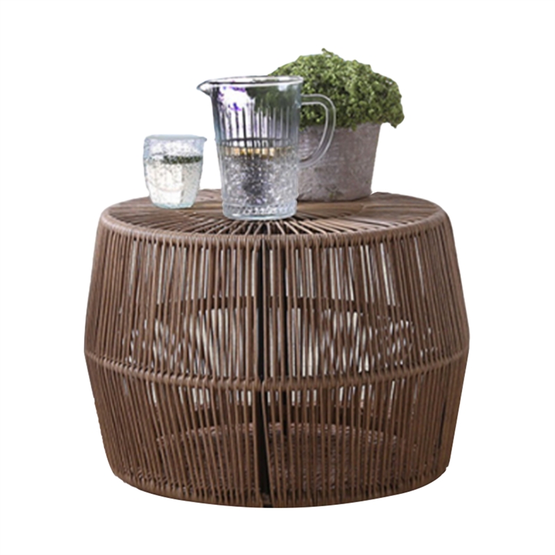 Zyan 3pc Outdoor Set- 2 Accent Chairs with Table- Black Steel- Gray- Rattan