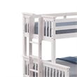 Veran Twin Over Full Bunk Bed- Trundle and 3 Drawers- White Solid Wood
