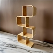 Tima Accent Bookshelf- 52 Inch Tall Storage- Walnut Brown Bamboo Frame
