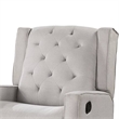 Manie Swivel Glider Manual Recliner- Solid Wood- Light Gray Burlap