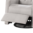 Manie Swivel Glider Manual Recliner- Solid Wood- Light Gray Burlap