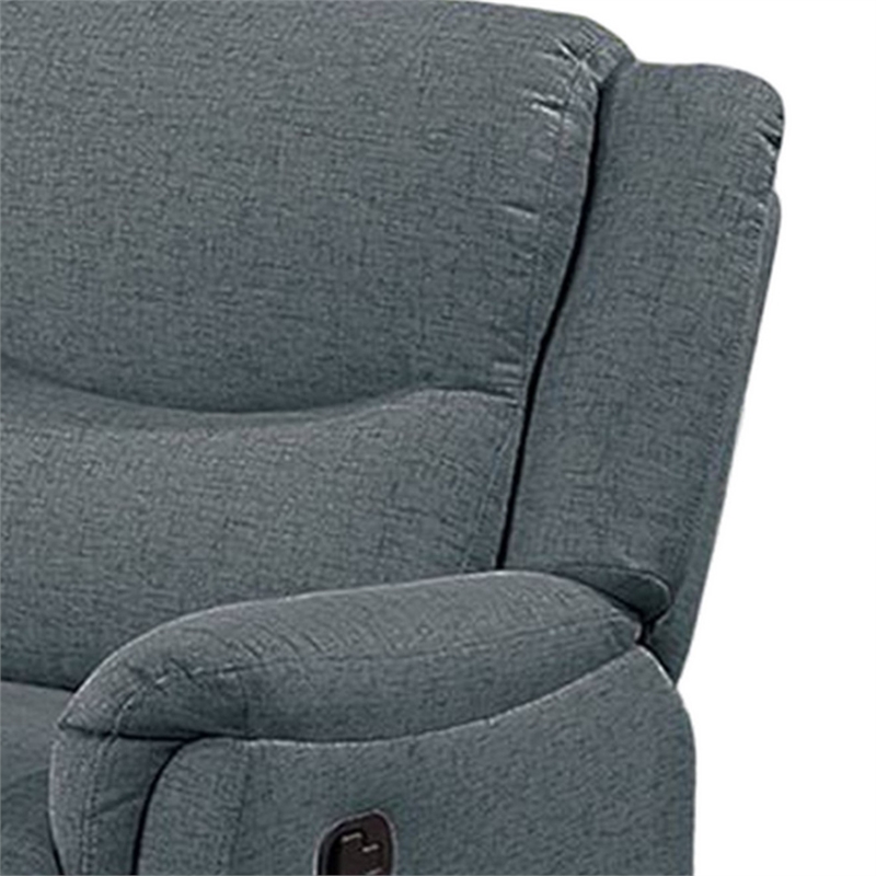 Ammy Manual Recliner Chair- Pillow Top Arms- Dark Gray Faux Burlap