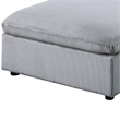 Joana Cocktail Ottoman- Light Gray Corduroy- Modular Square 39 Inch