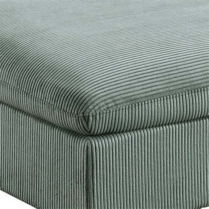 Joana Cocktail Ottoman- Sage Green Corduroy- Modular Square 39 Inch