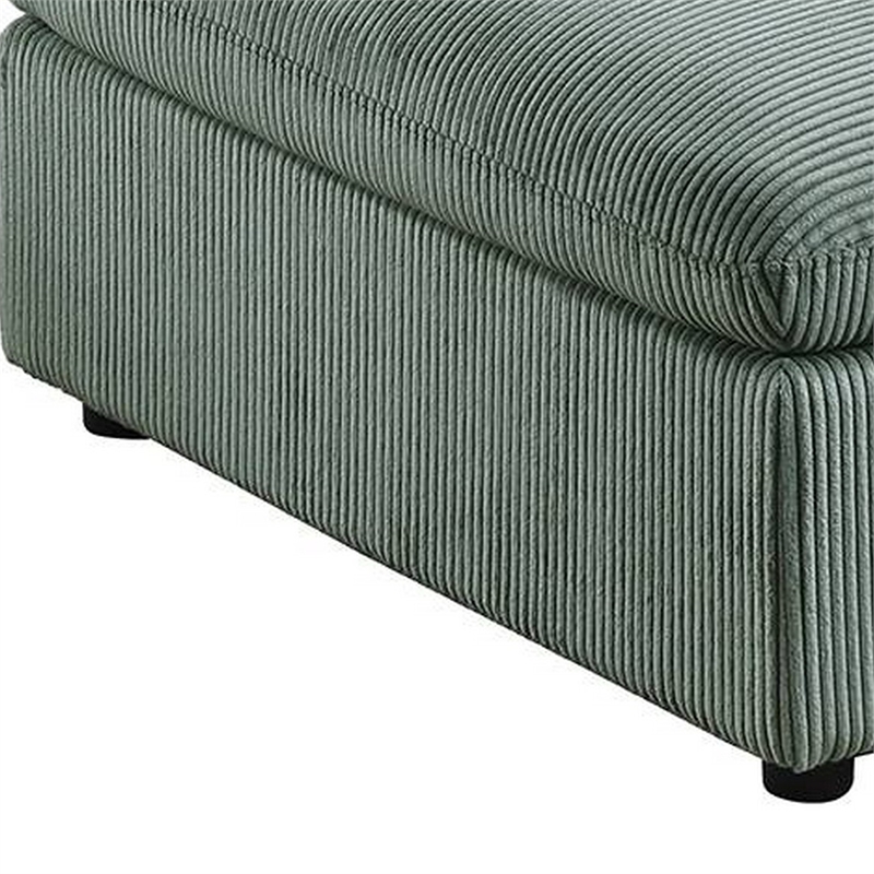 Joana Cocktail Ottoman- Sage Green Corduroy- Modular Square 39 Inch