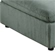 Joana Cocktail Ottoman- Sage Green Corduroy- Modular Square 39 Inch
