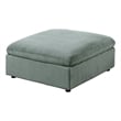 Joana Cocktail Ottoman- Sage Green Corduroy- Modular Square 39 Inch
