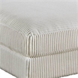 Joana Cocktail Ottoman- Light Gray Wide Welt Corduroy Fabric- 37 Inch